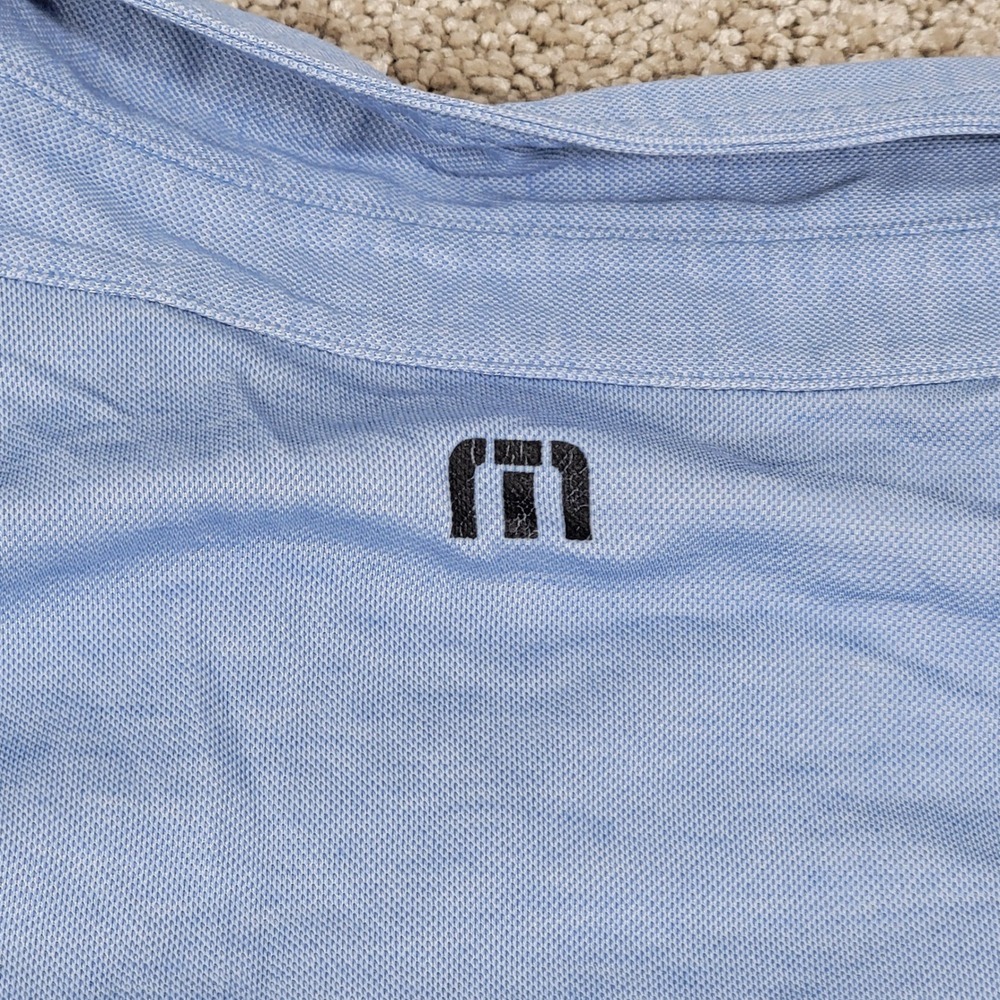 Travis Mathew Mens Light Blue Polo Shirt Short Sleeve Golf Casual Size XXL - Picture 5 of 6